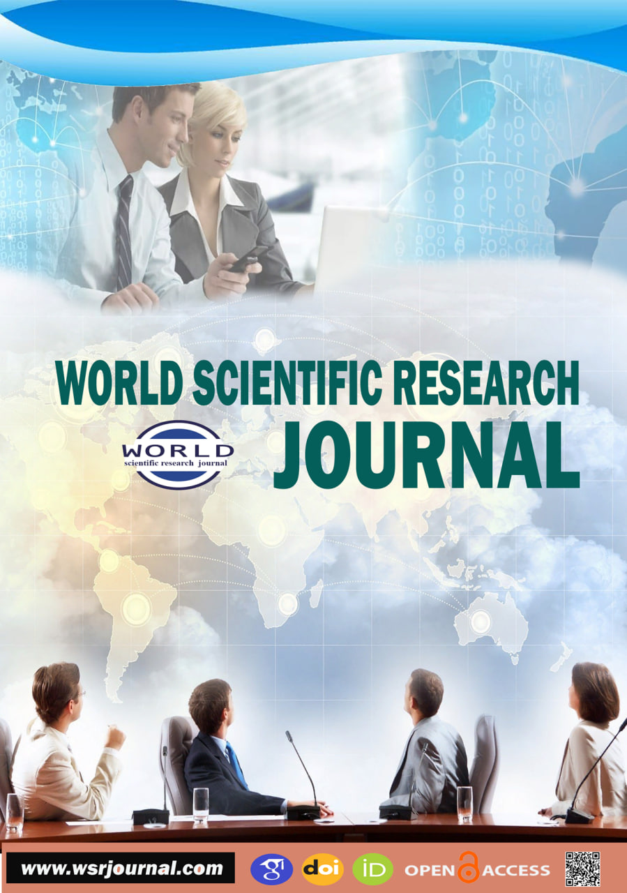 					View Vol. 39 No. 1 (2025): World scientific research journal|WSRJ|Volume-39|Issue-1
				